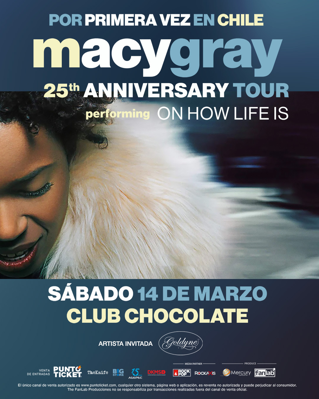 Goldyne se suma al concierto de Macy Gray en Chile